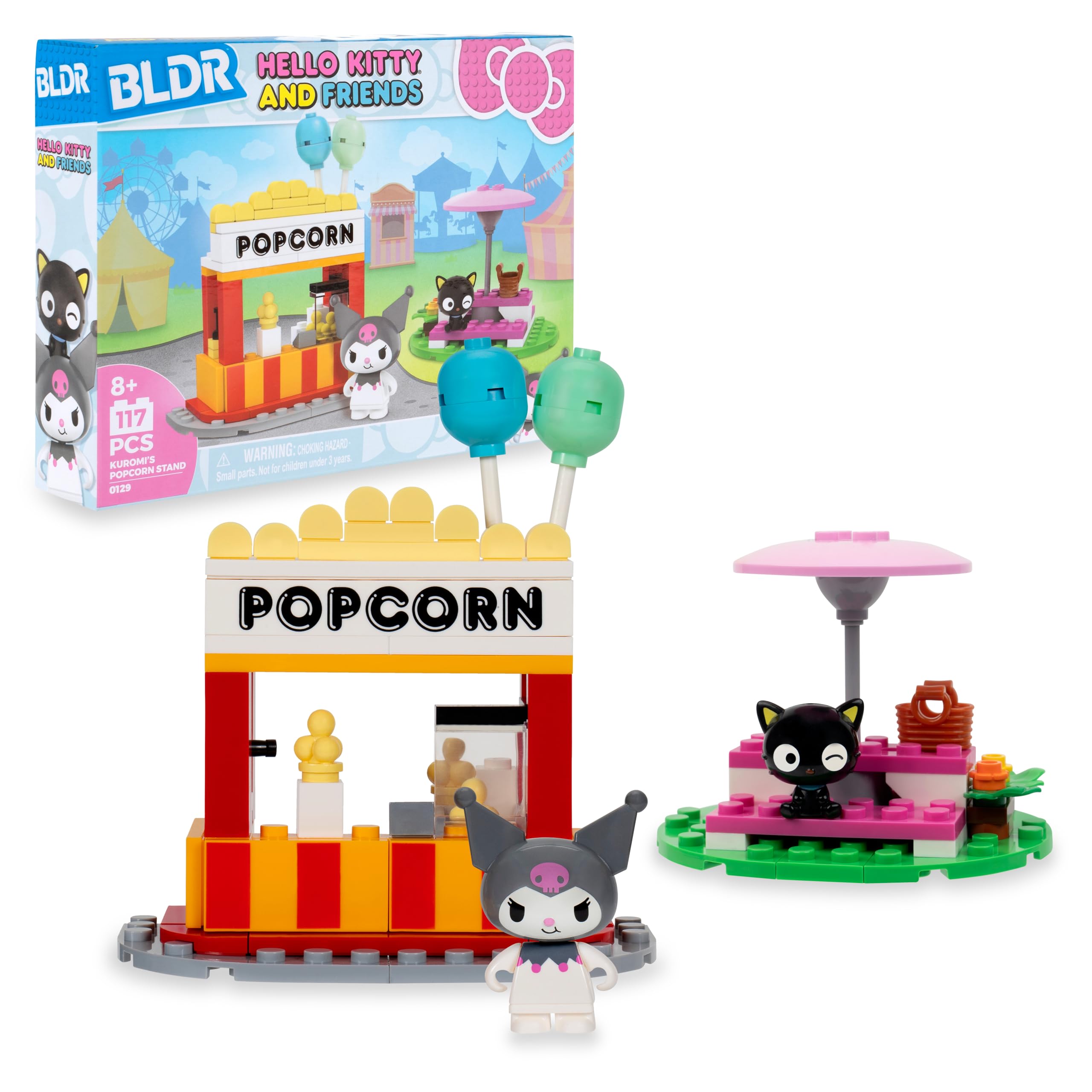Amazon.com: BLDR Hello Kitty and Friends Kuromi's Popcorn Stand